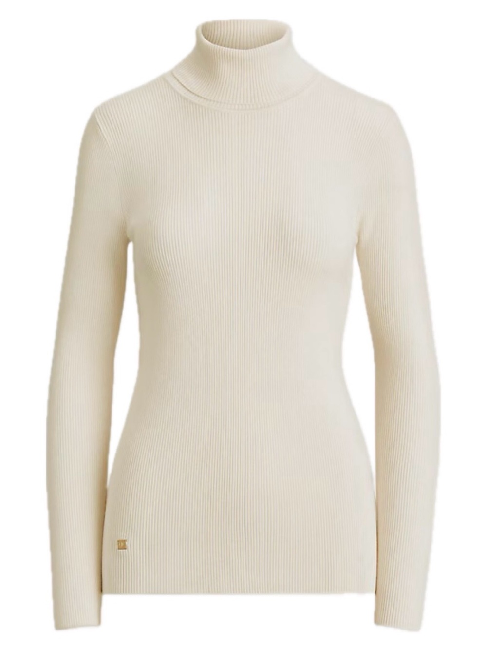 Lauren Ralph Lauren Cotton-Blend Ribbed Turtleneck